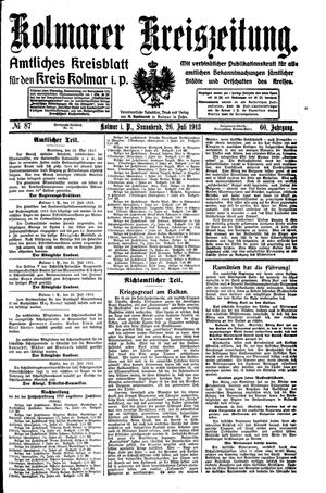 Kolmarer Kreiszeitung vom 26.07.1913