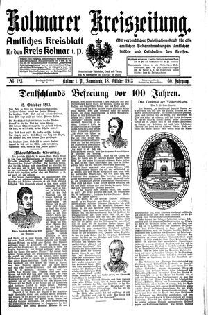 Kolmarer Kreiszeitung vom 18.10.1913