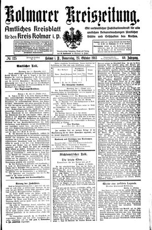 Kolmarer Kreiszeitung vom 23.10.1913
