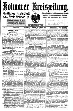 Kolmarer Kreiszeitung vom 01.02.1916