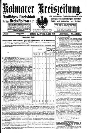 Kolmarer Kreiszeitung vom 09.05.1916