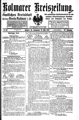 Kolmarer Kreiszeitung vom 20.05.1916