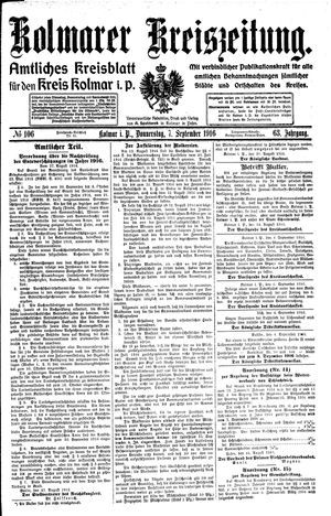 Kolmarer Kreiszeitung vom 07.09.1916