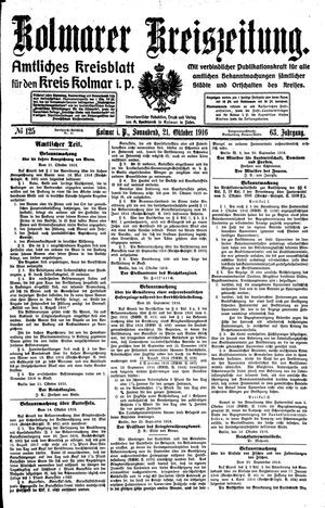 Kolmarer Kreiszeitung vom 21.10.1916