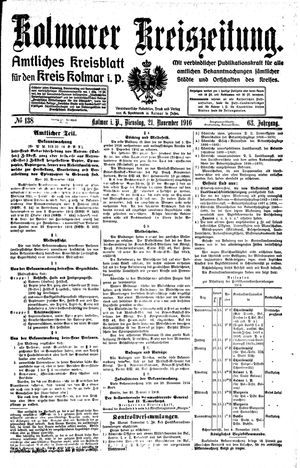 Kolmarer Kreiszeitung vom 21.11.1916
