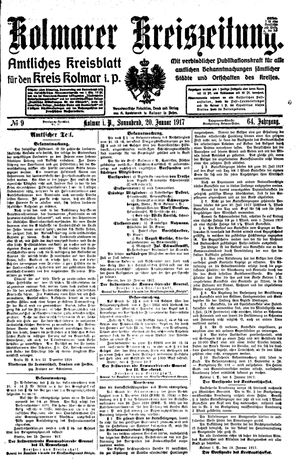Kolmarer Kreiszeitung vom 20.01.1917