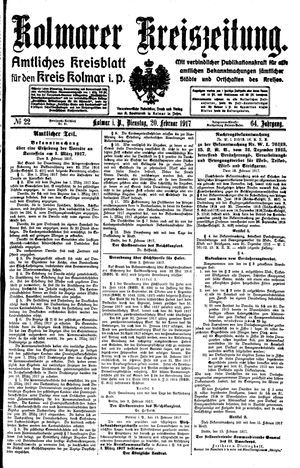 Kolmarer Kreiszeitung vom 20.02.1917