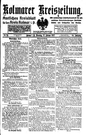 Kolmarer Kreiszeitung vom 27.02.1917