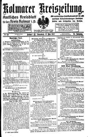 Kolmarer Kreiszeitung vom 12.05.1917
