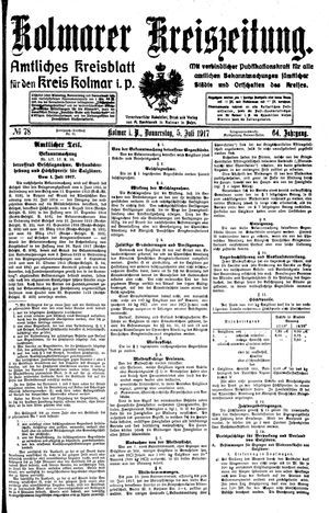 Kolmarer Kreiszeitung vom 05.07.1917