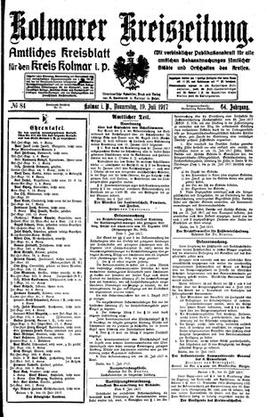 Kolmarer Kreiszeitung vom 19.07.1917