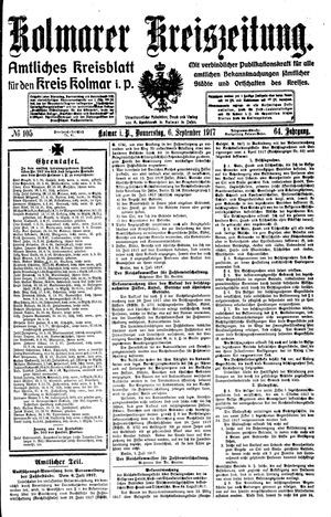 Kolmarer Kreiszeitung vom 06.09.1917