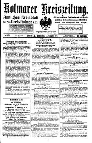 Kolmarer Kreiszeitung vom 13.10.1917
