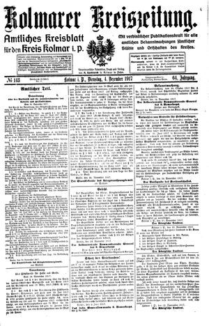 Kolmarer Kreiszeitung vom 04.12.1917