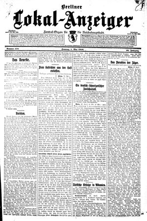 Berliner Lokal-Anzeiger vom 01.05.1910