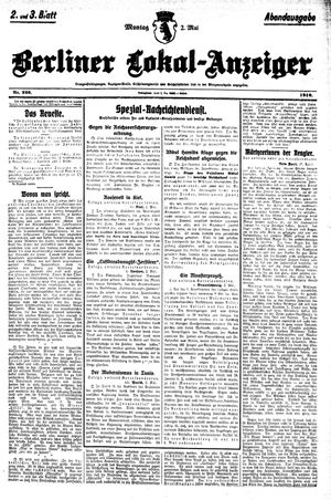 Berliner Lokal-Anzeiger vom 02.05.1910
