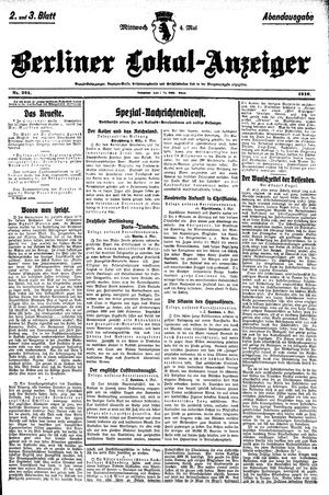Berliner Lokal-Anzeiger on May 4, 1910