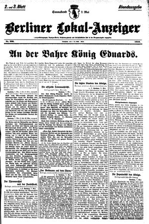 Berliner Lokal-Anzeiger vom 07.05.1910