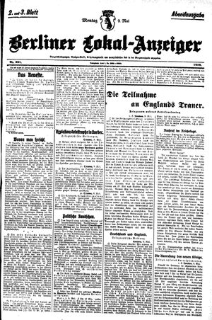 Berliner Lokal-Anzeiger vom 09.05.1910