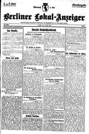 Berliner Lokal-Anzeiger vom 11.05.1910