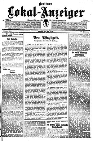 Berliner Lokal-Anzeiger vom 15.05.1910