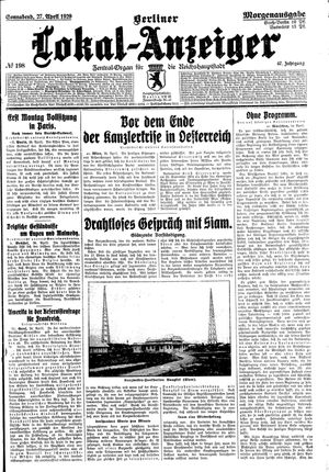 Berliner Lokal-Anzeiger vom 27.04.1929