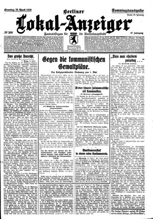 Berliner Lokal-Anzeiger vom 28.04.1929
