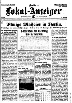 Berliner Lokal-Anzeiger vom 02.05.1929
