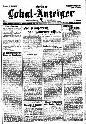 Berliner Lokal-Anzeiger vom 10.05.1929
