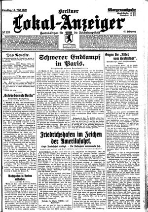 Berliner Lokal-Anzeiger vom 14.05.1929