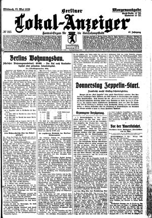 Berliner Lokal-Anzeiger vom 15.05.1929
