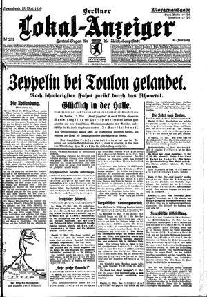 Berliner Lokal-Anzeiger vom 18.05.1929