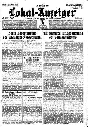 Berliner Lokal-Anzeiger vom 22.05.1929