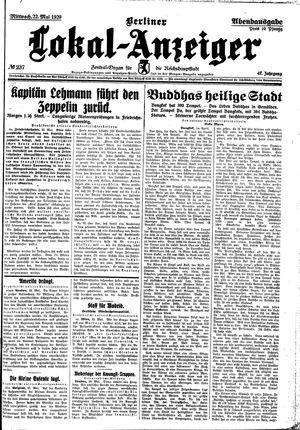 Berliner Lokal-Anzeiger on May 22, 1929