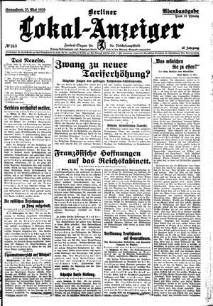 Berliner Lokal-Anzeiger vom 25.05.1929