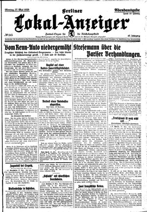 Berliner Lokal-Anzeiger vom 27.05.1929