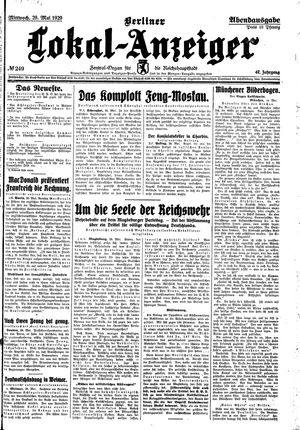 Berliner Lokal-Anzeiger vom 29.05.1929