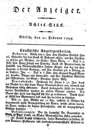 Der Anzeiger on Feb 21, 1799