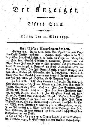 Der Anzeiger on Mar 14, 1799