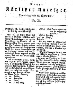 Neuer Görlitzer Anzeiger vom 17.03.1803