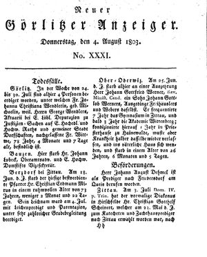 Neuer Görlitzer Anzeiger vom 04.08.1803