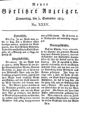 Neuer Görlitzer Anzeiger vom 01.09.1803