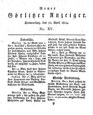 Neuer Görlitzer Anzeiger vom 12.04.1804