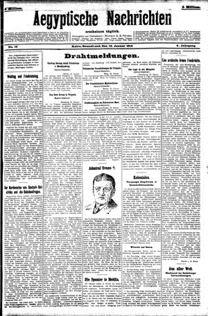 Aegyptische Nachrichten vom 13.01.1912