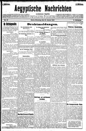 Aegyptische Nachrichten vom 16.01.1912