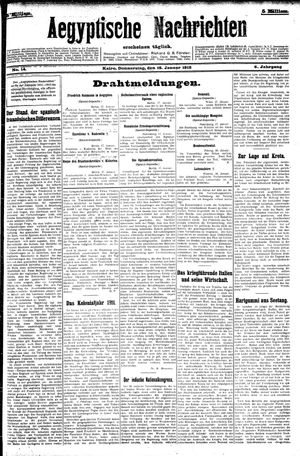 Aegyptische Nachrichten on Jan 18, 1912
