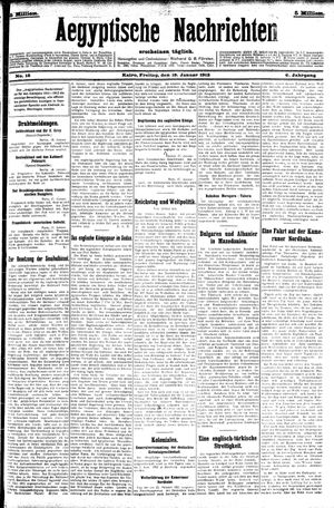 Aegyptische Nachrichten vom 19.01.1912