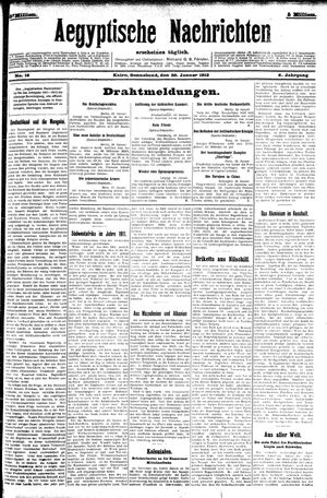 Aegyptische Nachrichten on Jan 20, 1912
