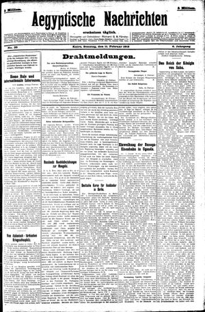 Aegyptische Nachrichten vom 11.02.1912