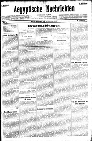 Aegyptische Nachrichten vom 18.02.1912